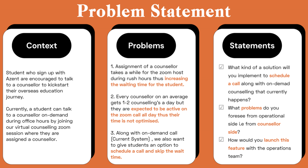 Problem Statement - Azent Overseas Education